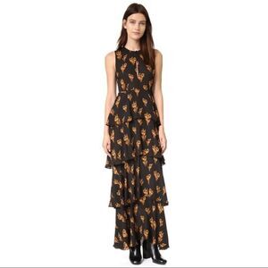 ALC Arias tiered keyhole maxi dress- NWOT size 4